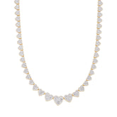 Baguette Heart 18" Moissanite Necklace